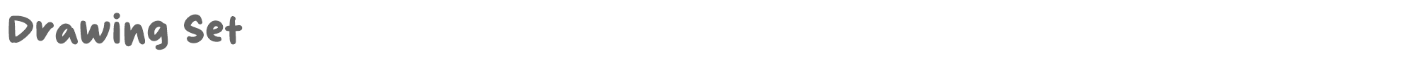 Sample characters Drawing Set Font